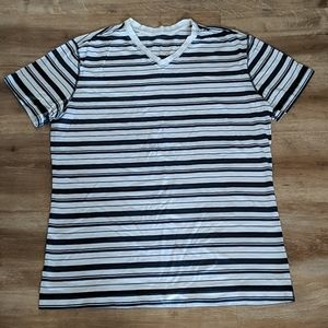 Lululemon Men's Striped V-neck Tee Shirt